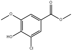 메틸3-클로로-4-하이드록시-5-메톡시벤조에이트 구조식 이미지