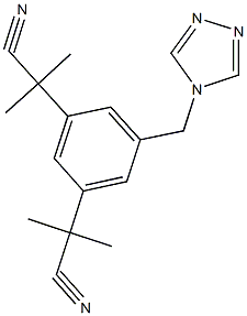 2-[3-(2-cyanopropan-2-yl)-5-(1,2,4-triazol-4-ylmethyl)phenyl]-2-methyl-propaneni 구조식 이미지