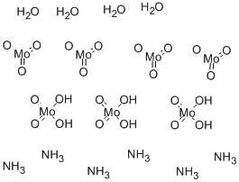 Ammonium molybdate tetrahydrate Structure