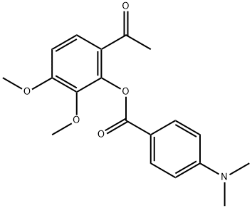 4-(DiMethylaMino)benzoic Acid 6-Acetyl-2,3-diMethoxyphenyl Ester Structure