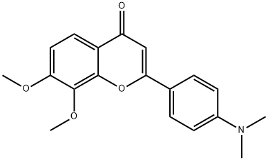 2-(4-(DiMethylaMino)phenyl)-7,8-diMethoxy-4H-chroMen-4-one HBr 구조식 이미지