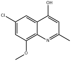 6-클로로-8-메톡시-2-메틸퀴놀린-4-올 구조식 이미지
