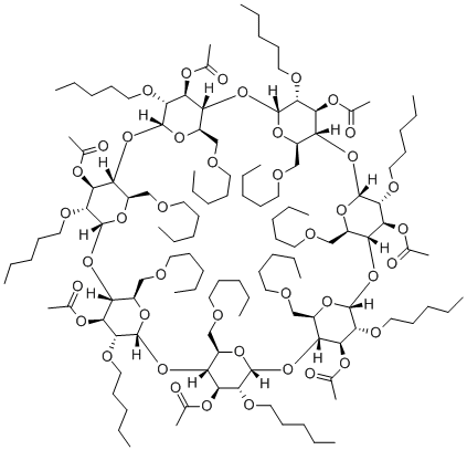 Heptakis-(2,6-di-O-pentyl-3-O-acetyl)-beta-Cyclodextrin Structure