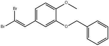 4-(2,2-디브로모에테닐)-1-메톡시-2-(페닐메톡시)벤젠 구조식 이미지