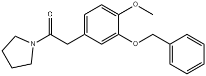 2-[4-Methoxy-3-(phenylMethoxy)phenyl]-1-(1-pyrrolidinyl)ethanone 구조식 이미지