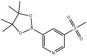 3-(Methylsulfonyl)-5-(4,4,5,5-tetraMethyl-1,3,2-dioxaborolan-2-yl)pyridine 구조식 이미지