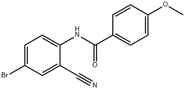N-(4-브로모-2-시아노페닐)-4-메톡시벤자미드 구조식 이미지