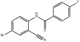 N-(4-broMo-2-시아노페닐)-4-플루오로벤자미드 구조식 이미지
