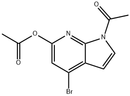 1-acetyl-4-broMo-1H-pyrrolo[2,3-b]pyridin-6-yl acetate 구조식 이미지