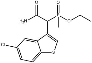 ethyl 2-aMino-1-(5-chlorobenzo[b]thiophen-3-yl)-2-oxoethyl(Methyl)phosphinate 구조식 이미지