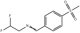 (E)-N-(4-(메틸술포닐)벤질리덴)-2,2-디플루오로에탄민 구조식 이미지