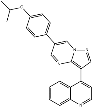 4-[6-[4-(1-Methylethoxy)phenyl]pyrazolo[1,5-a]pyrimidin-3-yl]-quinoline 구조식 이미지