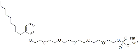 disodium 17-(nonylphenoxy)-3,6,9,12,15-pentaoxaheptadecan-1-yl phosphate Structure