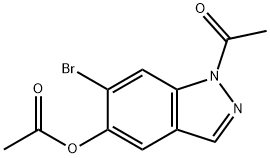 1-Acetyl-5-(acetyloxy)-6-bromo-1H-indazole 구조식 이미지