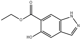 Ethyl 5-hydroxy-1H-indazole-6-carboxylate 구조식 이미지