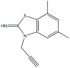 5,7-Dimethyl-3-(prop-2-yn-1-yl)benzo[d]thiazol-2(3H)-imine 구조식 이미지