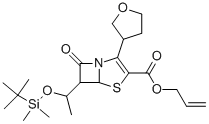 6-[1-[(tert-Butyldimethylsilyl)oxy]ethyl]-7-oxo-3-(tetrahydro-3-furanyl)-4-thia-1-azabicyclo[3.2.0]hept-2-ene-2-carboxylic acid 2-propenyl ester Structure