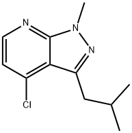 1H-Pyrazolo[3,4-b]pyridine, 4-chloro-1-methyl-3-(2-methylpropyl)- 구조식 이미지