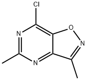 7-chloro-3,5-dimethylisoxazolo[4,5-d]pyrimidine 구조식 이미지