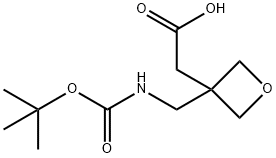 2-(3-(((tert-Butoxycarbonyl)amino)methyl)oxetan-3-yl)acetic acid Structure