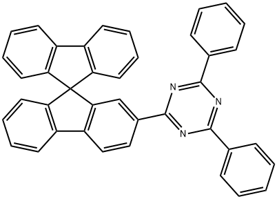 1,3,5-Triazine, 2,4-diphenyl-6-(9,9'-spirobi[9H-fluoren]-2-yl)- 구조식 이미지