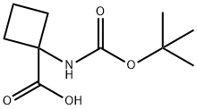N-Boc-1-aminocyclobutanecarboxylic acid Structure