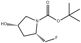 1-Pyrrolidinecarboxylic acid, 2-(fluoroMethyl)-4-hydroxy-, 1,1-diMethylethyl ester, (2S,4S) Structure