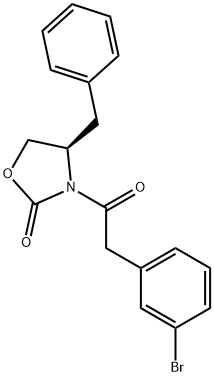 (S)-4-benzyl-3-(2-(3-broMophenyl)acetyl)oxazolidin-2-one Structure