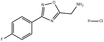 1,2,4-Oxadiazole-5-methanamine, 3-(4-fluorophenyl)-, hydrochloride (1:1) Structure