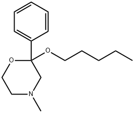 2-n-pentyloxy-2-phenyl-4-methylmorpholine Structure