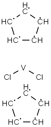 Vanadinocene Dichloride 구조식 이미지