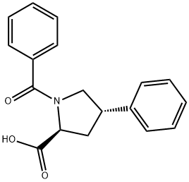 trans-1-Benzoyl-4-phenyl-L-proline Structure