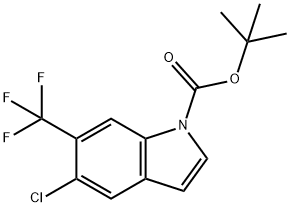 1-Boc-5-클로로-6-트리플루오로메틸-1H-인돌 구조식 이미지