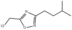 5-클로로메틸-3-(3-메틸-부틸)-[1,2,4]옥사디아졸 구조식 이미지