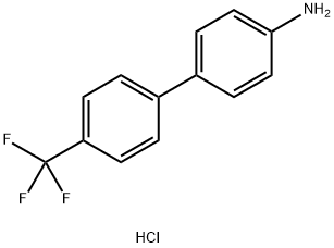 4'-(Trifluoromethyl)-[1,1'-biphenyl]-4-amine hydrochloride, 4-(4-Aminophenyl)benzotrifluoride hydrochloride, 4-[4-(Trifluoromethyl)phenyl]aniline hydrochloride Structure