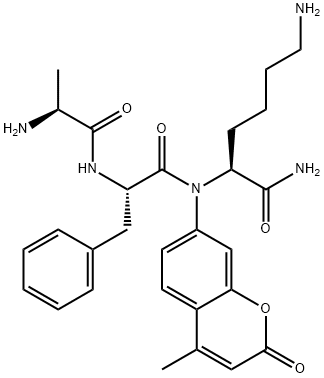 H-ALA-PHE-LYS-AMC삼불화아세트산염 구조식 이미지