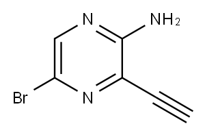 2-Amino-5-bromo-3-ethynylpyrazine 구조식 이미지