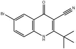 6-Bromo-2-tert-butyl-4-oxo-1,4-dihydroquinoline-3-carbonitrile Structure