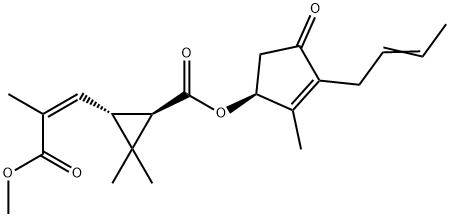 3-(but-2-enyl)-2-methyl-4-oxocyclopent-2-enyl2,2-dimethyl-3-(3-methoxy-2-methyl-3-oxoprop-1-enyl)cyclopropanecarboxylate 구조식 이미지