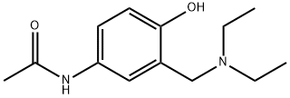 N-(3-(디에틸아미노)메틸)-4-하이드록시페닐아세트아미드 구조식 이미지