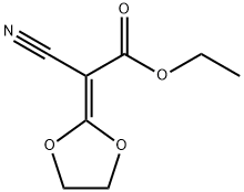 에틸2-시아노-2-(1,3-다이옥솔란-2-일리덴)아세테이트 구조식 이미지
