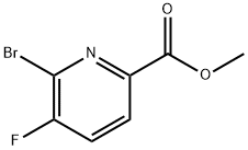 메틸6-브로모-5-플루오로피리딘-2-카르복실레이트 구조식 이미지