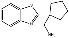 {[1-(1,3-Benzothiazol-2-yl)cyclopentyl]methyl}amine dihydrochloride 구조식 이미지