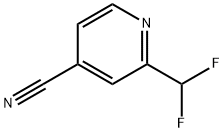 2-(디플루오로메틸)피리딘-4-카르보니트릴,4-시아노-2-(디플루오로메틸)피리딘 구조식 이미지