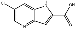 6-클로로-1H-피롤로[3,2-b]피리딘-2-카르복실산 구조식 이미지