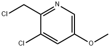 Pyridine, 3-chloro-2-(chloromethyl)-5-methoxy- Structure