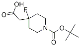 2-(1-(tert-부톡시카르보닐)-4-플루오로피페리딘-4-일)아세트산 구조식 이미지
