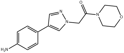 2-[4-(4-Amino-phenyl)-pyrazol-1-yl]-1-morpholin-4-yl-ethanone Structure