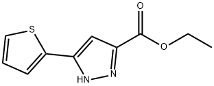 Ethyl 5-thien-2-yl-1H-pyrazole-3-carboxylate 구조식 이미지
