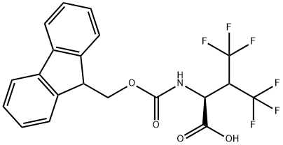 (S)-N-Fmoc-4,4,4,4,4,4-Hexafluorovaline Structure